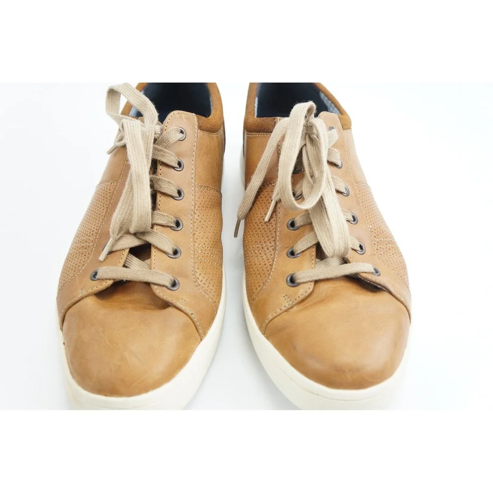 Rockport City Lites Sneakers 13 Tan Leather Perforated Lace Up Good